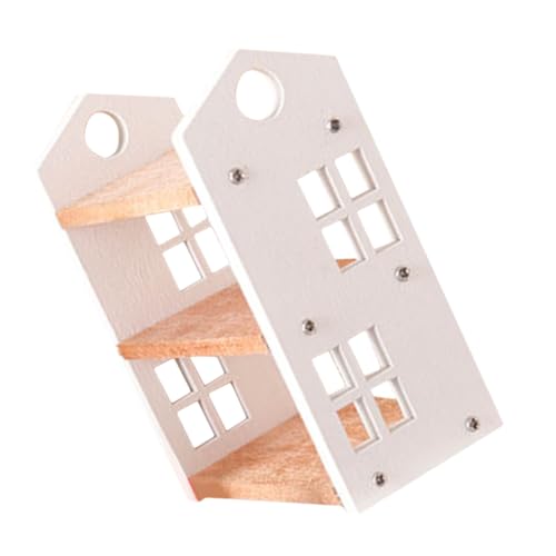 Beaupretty Miniatur Bücherregal Holz Stabiles Stöckiges Puppenhaus Regal Vielseitiges Mini Aufbewahrungsregal für Kleine Bücher und Miniaturmodelle Modernes Design für Puppenhaus Möbel von Beaupretty