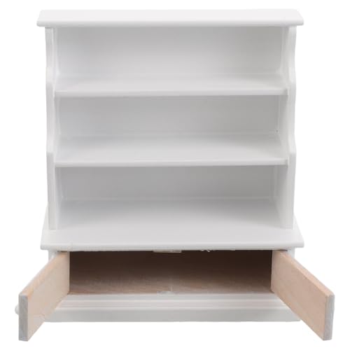 Beaupretty Miniatur Bücherregal Stabiler Holzschrank für Puppenhaus Vielseitiger Aufbewahrungsschrank für Kleine Bücher und Sammlerstücke für Kinderzimmer und von Beaupretty