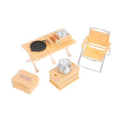 Beaupretty Miniatur Camping Spielset für Realistisches Picknick mit Klappbarem Stuhl Tisch und Kocher Leichtes für Kreatives Rollenspiel Familienaktivitäten Gelbes Outdoor Beaupretty Miniatur Camping Spielset für Realistisches Picknick mit Klappbarem Stuhl Tisch und Kocher Leichtes für Kreatives Rollenspiel Familienaktivitäten Gelbes Outdoor von Beaupretty