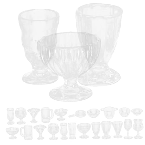 Beaupretty Miniatur Dessertbecher Set Zufällige Mini Plastikbecher für Puppenhaus Küchenzubehör Zubehör für Kreative DIY Projekte und Miniatur Dekorationen Wiederverwendbar von Beaupretty