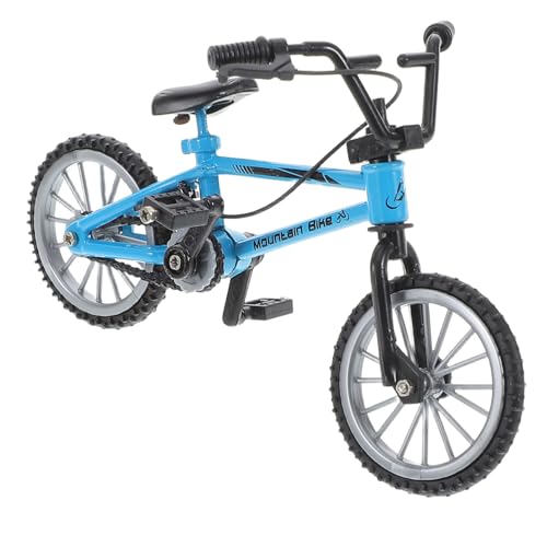 Beaupretty Miniatur Fahrrad Deko Blau Realistische Puppenhaus Szenerie Accessoire Kreatives Spiel Foto Requisite Sammlerstück von Beaupretty