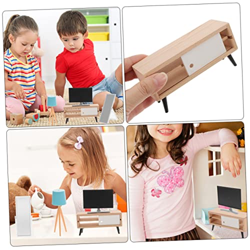 Beaupretty Miniatur Fernseher Möbelset Teilig mit Tv Schrank und Blauer Lampe Puppenhaus Möbelmodell Robuste Holzdekoration für Wohnzimmer und Schlafzimmer DIY Puppenhaus Zubehör Beaupretty Miniatur Fernseher Möbelset Teilig mit Tv Schrank und Blauer Lampe Puppenhaus Möbelmodell Robuste Holzdekoration für Wohnzimmer und Schlafzimmer DIY Puppenhaus Zubehör von Beaupretty