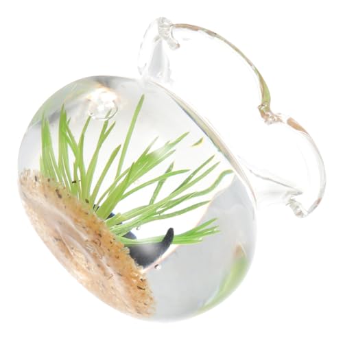 Beaupretty Miniatur Fischtank Modell Runde Goldfischschale für Puppenhaus Zubehör für Miniaturgärten und Wohnraumdekoration Zufällige Farbe Zufällige Farbe von Beaupretty