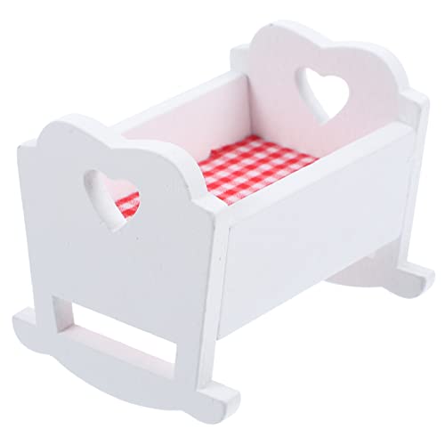 Beaupretty Miniatur Holz Schaukelbett Puppenhaus Möbel Dekoration Handgefertigtes Weißes Babybett Modell Glatte Oberfläche Langlebiges Puppenstuben Zubehör für Mini Häuser Beaupretty Miniatur Holz Schaukelbett Puppenhaus Möbel Dekoration Handgefertigtes Weißes Babybett Modell Glatte Oberfläche Langlebiges Puppenstuben Zubehör für Mini Häuser von Beaupretty