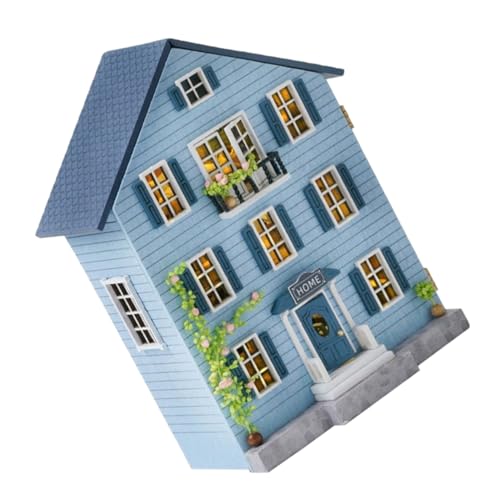 Beaupretty Miniatur Holzhaus Bausatz mit Möbeln Stabiles DIY Modellhaus Set für Erwachsene und Jugendliche Kreatives Miniaturen Kit Kompakt und Tragbar als Weihnachtsdeko und von Beaupretty