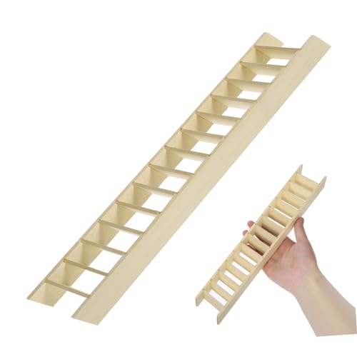 Beaupretty Miniatur Holzleiter Puppenhaus Deko Kompakte Naturbelassenes Material Langlebig Praktische Puppenzubehör für Kreative Wohnraumgestaltung und Bastelprojekte für Mädchen Ab Jahren von Beaupretty