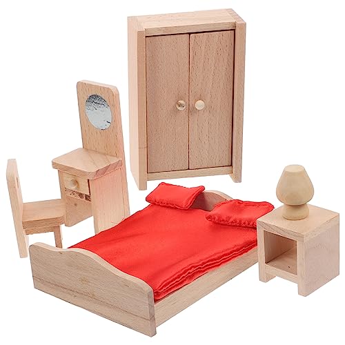 Beaupretty Miniatur Holzmöbel Detailreiche Mini Haus Accessoires Dekorative Puppenhaus Möbel Glatte Oberfläche Vielseitig Fotorequisite für Kinderzimmer und Puppenhaus von Beaupretty