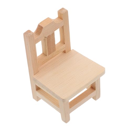 Beaupretty Miniatur Holzschemel Handgefertigt Feingliedrig Miniaturmöbel Zubehör Puppenhaus Deko Robust Natürlich für Bastelprojekte Innenbereich und Garten Dekoration von Beaupretty