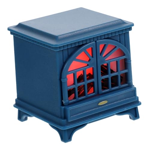 Beaupretty Miniatur Kamin Modell mit Beleuchtung Kunststoff Puppenhaus Möbel Detaillierte Miniatur Feuerstelle Dekoration Geeignet für Puppenhaus Zubehör von Beaupretty