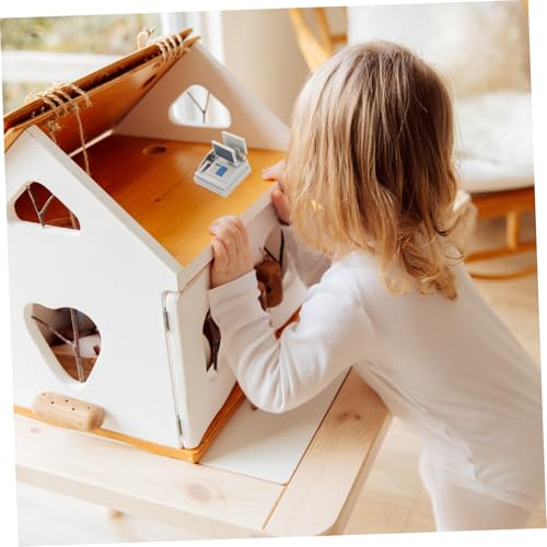 Beaupretty Miniatur Kasse für Puppenhaus Detailreiches Mini Pos System Interaktives für Realistische Supermarkt Deko Lernzubehör für Mädchen und Jungen von Beaupretty