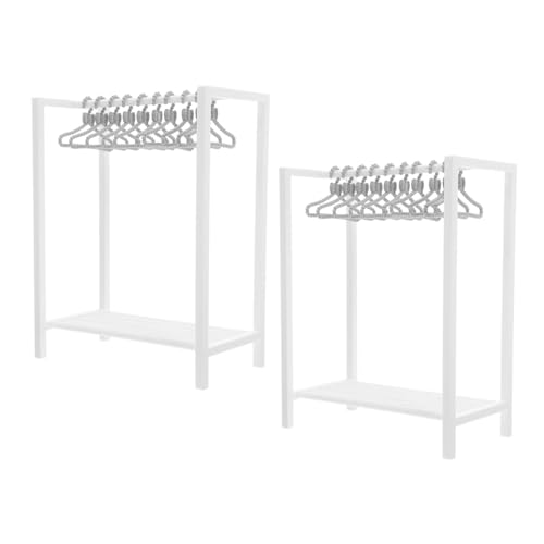 Beaupretty Miniatur Kleiderständer für Puppenhaus Realistischer Puppenkleiderhalter mit Kleiderbügeln Vielseitiges Zubehör für Puppenhausdekoration und Kreatives Rollenspiel von Beaupretty