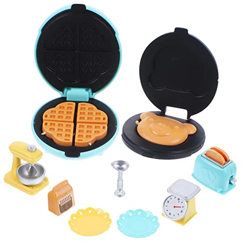 Beaupretty Miniatur Küchenzubehör Set Realistische Mini Küchengeräte Backofen und Mixer Modell Puppenhaus Dekoration Detailreiches Mini Kit Geeignet für Miniaturlandschaften von Beaupretty