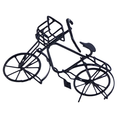 Beaupretty Miniatur Metall Fahrrad Modell Retro Vintage Deko für Puppenhaus und Schreibtisch Stabiles Finger Bike Modell als Handliches Sammlerobjekt und Kreatives Wohnaccessoire von Beaupretty
