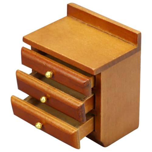 Beaupretty Miniatur Nachttisch Puppenhausmöbel Modern Elegante Gestaltung Mikrolandschaft Dekoration für Puppenhaus Schlafzimmer Mikro Szene Desktop Ornament von Beaupretty