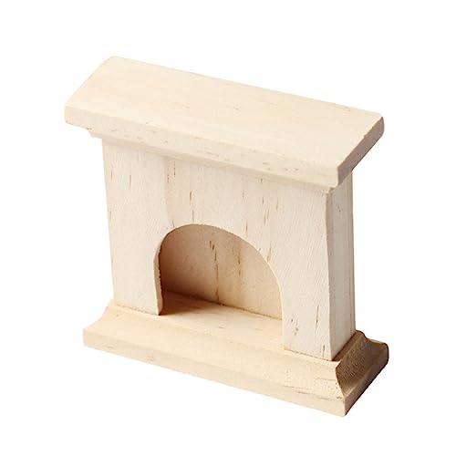 Beaupretty Miniatur Natürlicher Massivholzkamin Dekoratives Puppenhaus Zubehör Handgefertigtes Modell für Mini Haus Bastelset und Kreative Wohnszene von Beaupretty