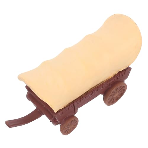 Beaupretty Miniatur Pferdewagen Modell aus Kunststoff Miniaturwagen mit Rädern Puppenhaus Dekoration Vintage für Garten und Sammlerstück Langlebig und Sicher von Beaupretty