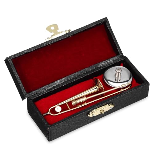 Beaupretty Miniatur Posaune Kupfer Modell mit Vergoldung Musikinstrument Dekoration für Puppenhaus Inklusive Schwarzer Aufbewahrungsbox und Displayständer Filigrane Verarbeitung für Beaupretty Miniatur Posaune Kupfer Modell mit Vergoldung Musikinstrument Dekoration für Puppenhaus Inklusive Schwarzer Aufbewahrungsbox und Displayständer Filigrane Verarbeitung für von Beaupretty