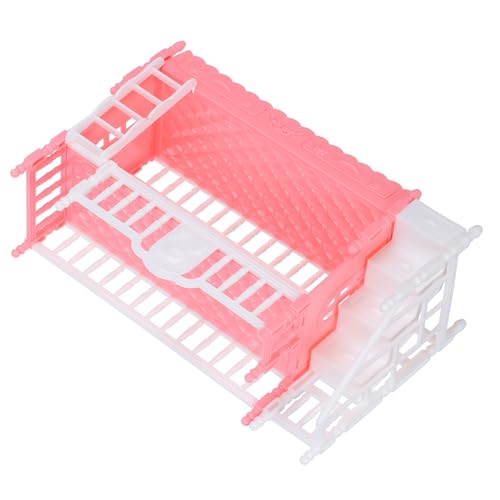 Beaupretty Miniatur Puppen Etagenbett Puppenhausmöbel Prinzessin Schlafzimmer Dekoration Kleine Doppelte Schlafstätte für Mädchen Zubehör für Spielzeughaus Geburtstag Deko von Beaupretty