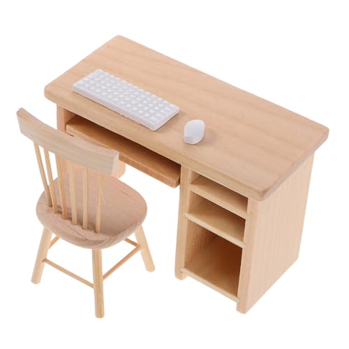 Beaupretty Miniatur Puppenhaus Büro Möbel Authentischer Mini Schreibtisch und Stuhl mit Tastatur und Maus Robuste Tragbare Miniaturmöbel für Puppenhaus Dekoration und Rollenspiel Beaupretty Miniatur Puppenhaus Büro Möbel Authentischer Mini Schreibtisch und Stuhl mit Tastatur und Maus Robuste Tragbare Miniaturmöbel für Puppenhaus Dekoration und Rollenspiel von Beaupretty