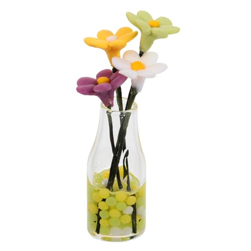 Beaupretty Miniatur Puppenhaus Deko Miniatur Blumenornament Kleine Vase Transparentes Für Miniaturlandschaft Micro Landschaft Zubehör von Beaupretty