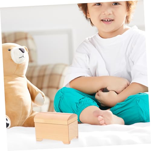 Beaupretty Miniatur Puppenhaus Holzbox aus Robustem Holz Langlebige Kleine Aufbewahrungsbox Realistische Dekoration für Puppenmöbel Leicht und Formstabil Naturfarbenes Design für Sammler und von Beaupretty