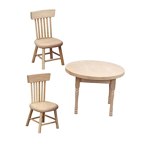 Beaupretty Miniatur Puppenhaus Möbel Set Teiliges Küchenmöbel Zubehör mit Rundem Tisch und Stühlen Detailreiche Miniaturmöbel für Rollenspiel und Puppenhaus Dekoration von Beaupretty