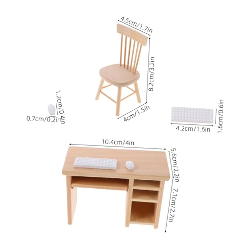 Beaupretty Miniatur Puppenhaus Möbel mit Realistischer Büro Tisch und Stuhl Simulation Computer Tastatur und Maus Zubehör Langlebiges Tragbares für Kreative Spielumgebung Beaupretty Miniatur Puppenhaus Möbel mit Realistischer Büro Tisch und Stuhl Simulation Computer Tastatur und Maus Zubehör Langlebiges Tragbares für Kreative Spielumgebung von Beaupretty