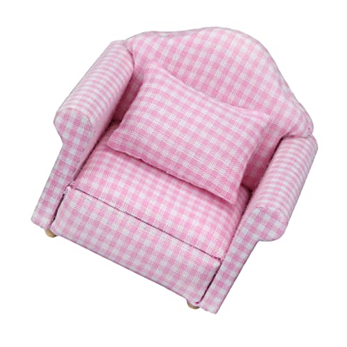 Beaupretty Miniatur Puppenhaus Sofa Modell mit Rückenkissen Kariertes Rosa Mini Möbelstück für Puppenhaus Wohnzimmer Dekoratives Miniatursofa für Hausmodelle Langlebig und Leicht Beaupretty Miniatur Puppenhaus Sofa Modell mit Rückenkissen Kariertes Rosa Mini Möbelstück für Puppenhaus Wohnzimmer Dekoratives Miniatursofa für Hausmodelle Langlebig und Leicht von Beaupretty