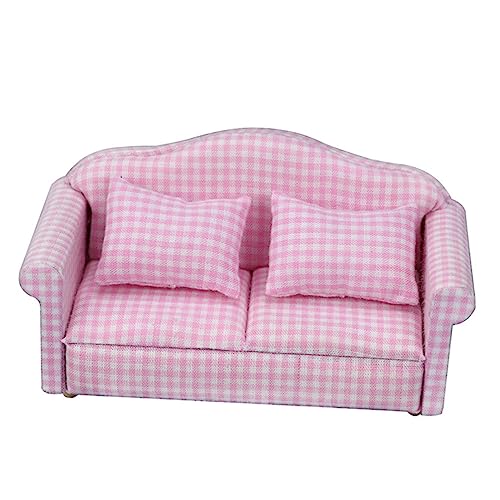 Beaupretty Miniatur Puppenhaus Sofa Rosa Kariert mit Kissen Miniaturmöbel Wohnzimmer Dekoration Detailreiches Puppenhaus Möbel Modell Sicher und Kindgerecht als Foto Requisite Beaupretty Miniatur Puppenhaus Sofa Rosa Kariert mit Kissen Miniaturmöbel Wohnzimmer Dekoration Detailreiches Puppenhaus Möbel Modell Sicher und Kindgerecht als Foto Requisite von Beaupretty