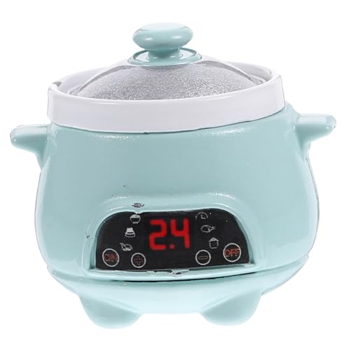 Beaupretty Miniatur Reiskocher Modell Grün Mini Küchenzubehör Puppenhaus Ausstattung Miniaturküche Deko Glatte Oberfläche Sicher zum Anfassen für Mini Esszimmer und Kreative Spielwelten von Beaupretty