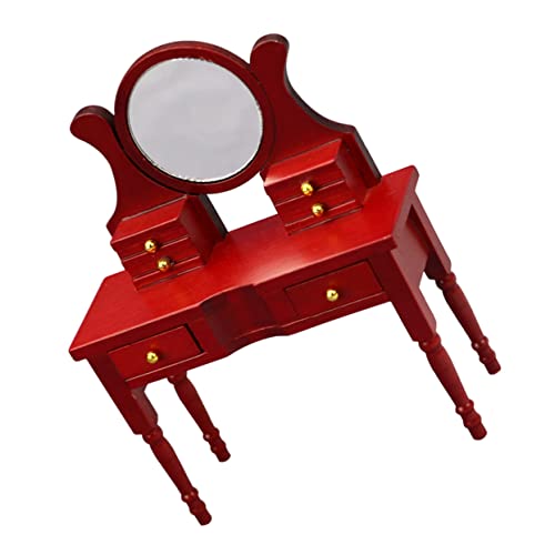 Beaupretty Miniatur Schminktisch Möbelset Realistisch Gestaltetes Puppenhaus Kleines Leichtes Mini Haus Accessoire für Puppenhaus und Stilvolles Miniatur Ornament von Beaupretty