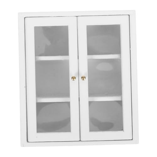 Beaupretty Miniatur Schrank Wandhängend für Badezimmer Wohnzimmer Natürliche Holzoptik Robustes Display für Sammlerstücke und Zubehör von Beaupretty