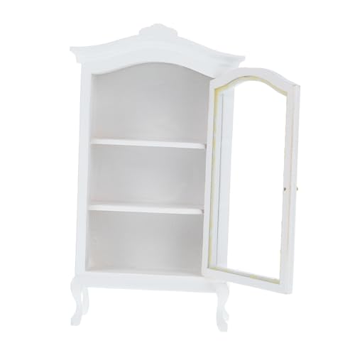 Beaupretty Miniatur Schrank Weiß Simulation Micro Möbelstück für Mini Haus Dekoration Zubehör für Desktop Foto Requisite und Handgemachte Miniatur Einrichtung von Beaupretty