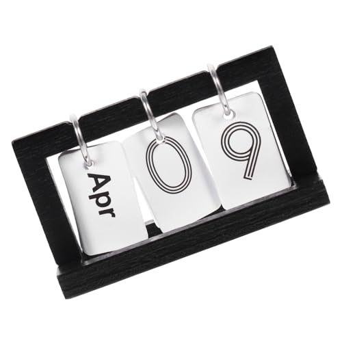 Beaupretty Miniatur Schreibtischkalender Modell Realistisch Gestalteter Flip Kalender Dekoratives Puppenhaus Zubehör Detailreiches Miniatur Modell für Wohn und Schlafzimmer Schwarzes Design von Beaupretty