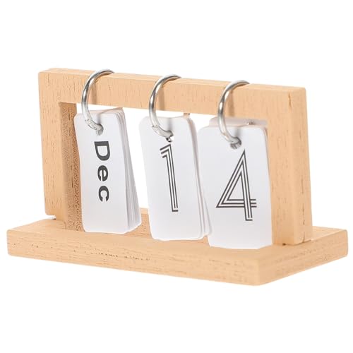 Beaupretty Miniatur Schreibtischkalender Modell aus Holz Dekorativer Miniatur Tischkalender für Puppenhaus Zubehör Kreativer Flip Kalender für Schlafzimmer und Wohnzimmer Dekoration von Beaupretty