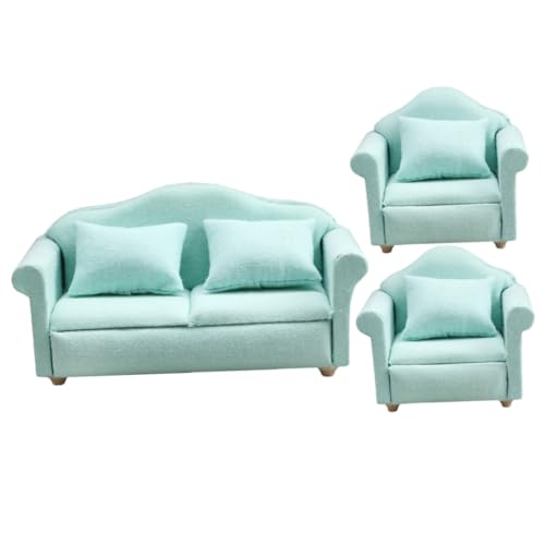 Beaupretty Miniatur Sofa Maßstab Puppenhaus Möbel Deep Stoff Teiliges Wohnzimmer Dekoration Mini Couch Modell Praktisch für Landschaft und Foto Requisiten von Beaupretty