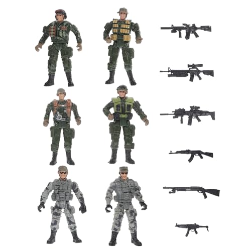 Beaupretty Miniatur Soldaten Figuren Modelle Militärspielzeug für Miniaturszenen Realistische Figuren aus Sicherem Wiederverwendbarem für Gartenlayouts und Schulprojekte von Beaupretty