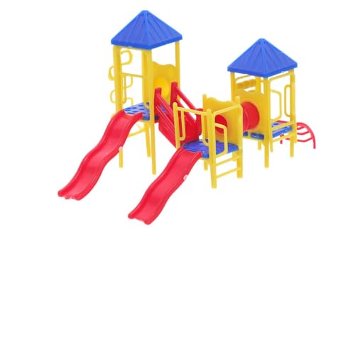 Beaupretty Miniatur Spielplatz Modell Rutsche aus Sicherem Kunststoff Langlebig und Kindgerecht Detailreiche Puppenhaus Dekoration für Mädchen DIY Sandtablett Zubehör Zufällige Farbe von Beaupretty