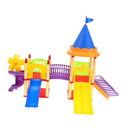 Beaupretty Miniatur Spielplatz Modell Spielzeugrutsche Mini Haus Dekoration Puppenhaus Ornament Feine Verarbeitung Vielseitig Einsetzbar Für Zuhause Kindergarten von Beaupretty