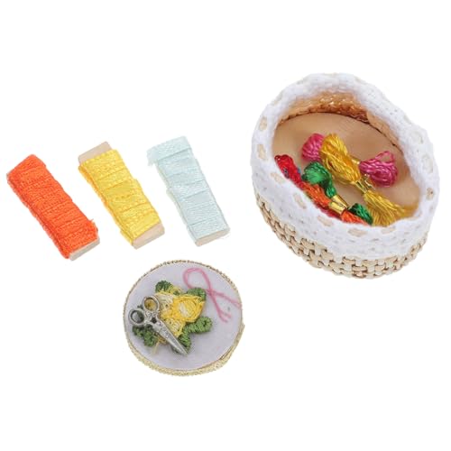 Beaupretty Miniatur Stickkorb für Puppenhaus DIY Miniatur Nähkorb Zubehör Miniaturstickerei Werkzeuge Mini Puppenhaus Dekoration für Bastelprojekte Beaupretty Miniatur Stickkorb für Puppenhaus DIY Miniatur Nähkorb Zubehör Miniaturstickerei Werkzeuge Mini Puppenhaus Dekoration für Bastelprojekte von Beaupretty