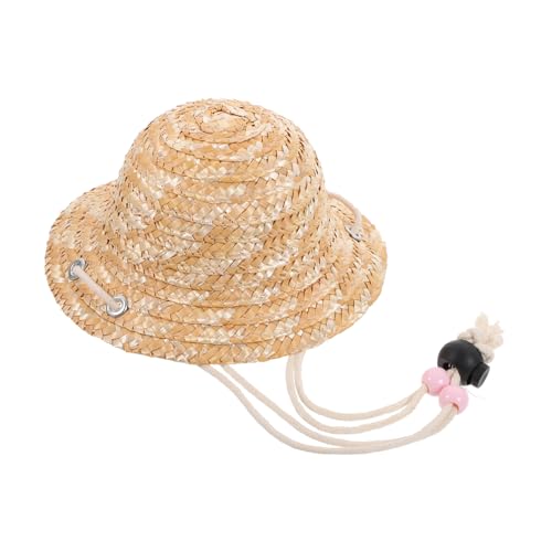 Beaupretty Miniatur Stroh Hut für Puppen Stilvolle Geflochtene Dekoration für Mikro Landschaften und DIY Projekte für Puppenkleidung und Mini Haus von Beaupretty