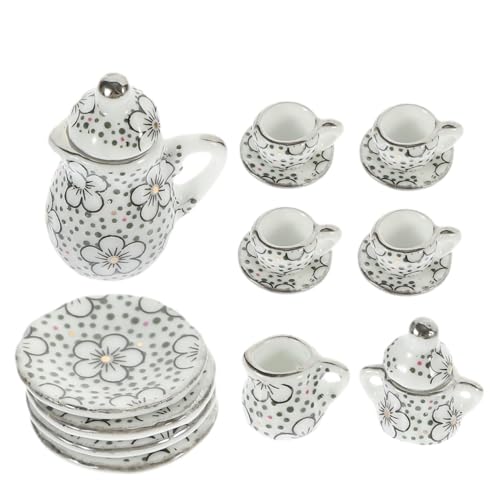 Beaupretty Miniatur Teeservice Set Puppenhaus und Tassen mit Untertassen Vintage Stil Langlebige Keramik Dekoratives Miniatur Geschirr für Puppenhaus und Miniaturküche Beaupretty Miniatur Teeservice Set Puppenhaus und Tassen mit Untertassen Vintage Stil Langlebige Keramik Dekoratives Miniatur Geschirr für Puppenhaus und Miniaturküche von Beaupretty