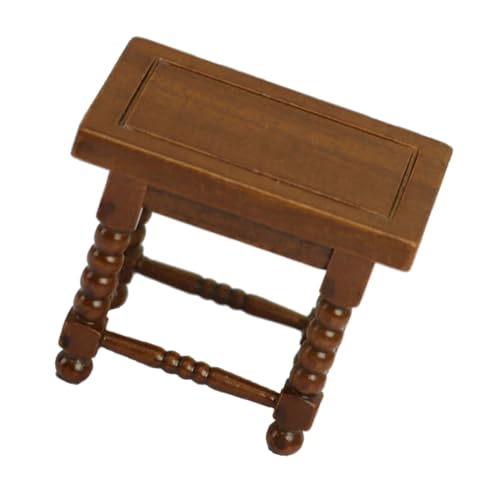 Beaupretty Miniatur Teetisch Modell aus Massivem Holz Europäischer Stil Filigrane Miniaturmöbel für Puppenhaus Realistische Mini Haus Dekoration Vielseitiges Deko Accessoire für Schlafzimmer von Beaupretty