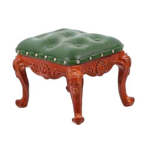 Beaupretty Miniatur Vintage Hocker mit Rückenlehne Puppenhaus Möbel Modell Dekoration Kleines Mehrzweck Miniaturmöbel Zubehör für Puppen und DIY Wohnzimmerschmuck von Beaupretty