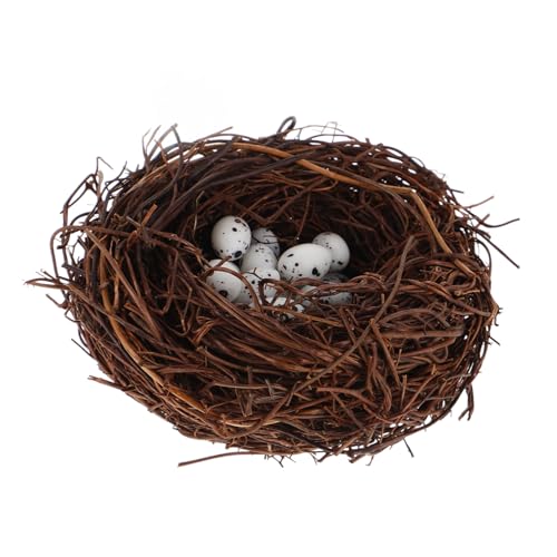Beaupretty Miniatur Vogel Nest aus Rattan Dekoratives DIY Vogelnest für Garten und Heimdekoration Hochzeits und Partytisch Accessoire mit Künstlichen Eiern für Gemütliche Beaupretty Miniatur Vogel Nest aus Rattan Dekoratives DIY Vogelnest für Garten und Heimdekoration Hochzeits und Partytisch Accessoire mit Künstlichen Eiern für Gemütliche von Beaupretty