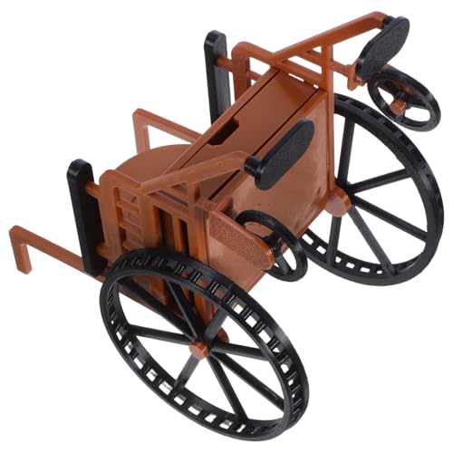 Beaupretty Miniatur Wagen für Puppenhaus Realistisches Modell für Bjd Puppen Rollstuhlspielzeug für Zubehör für Rollenspiel Szenen Detailreiche Miniatur mit Krücke von Beaupretty