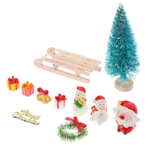Beaupretty Miniatur Weihnachtsdekoration Teilig DIY Puppenhaus Zubehör Festliche Xmas Miniaturmodelle für und Weihnachtsstimmung von Beaupretty