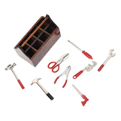 Beaupretty Miniatur Werkzeugkasten mit Holzkiste Puppenhaus Zubehör Miniatur Werkzeuge für DIY Basteln Leichte für Puppenhaus Dekoration und Geschenk Beaupretty Miniatur Werkzeugkasten mit Holzkiste Puppenhaus Zubehör Miniatur Werkzeuge für DIY Basteln Leichte für Puppenhaus Dekoration und Geschenk von Beaupretty