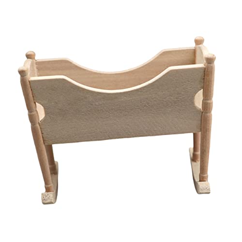 Beaupretty Miniatur Wiegenmodell aus Holz Dekoration für Puppenhäuser Mini Haus für Kinderzimmer und Kreative Spielumgebungen Beaupretty Miniatur Wiegenmodell aus Holz Dekoration für Puppenhäuser Mini Haus für Kinderzimmer und Kreative Spielumgebungen von Beaupretty
