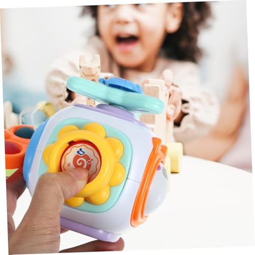 Beaupretty Montessori Busy Cube für Junge Mädchen Kleinkinder Motorisches Lernspielzeug Tragbarer Kunststoff Aktivitätswürfel Feinmotorik und Kognitiven Fähigkeiten Leicht und Kompakt für von Beaupretty
